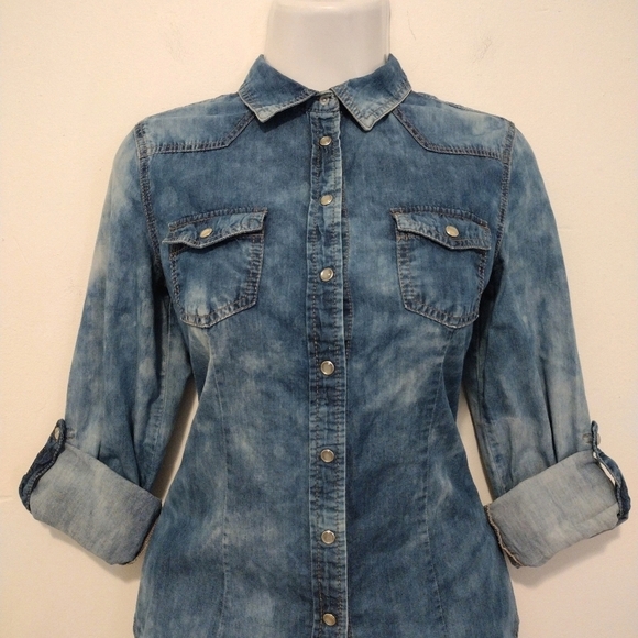 YMI - Chambray Button Down Shirt - Picture 6 of 15